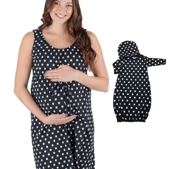matching baby mom hospital gowns